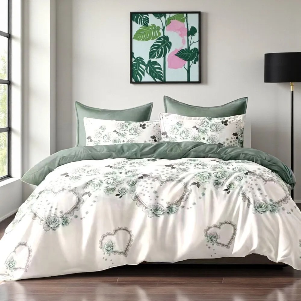 Obliečky VARMA HEARTS 7-dielna sada 140x200 cm