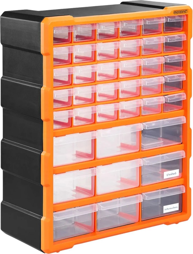 Organizér Damir s 39 priehradkami čierny/oranžový