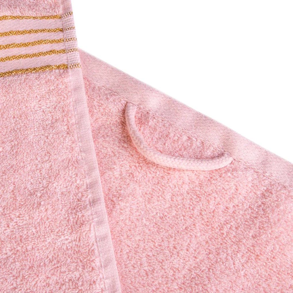 BAVLNENÉ UTERÁKY TIWANO SADA 1 KS 50X90 CM, 1 KS 70X140 CM RUŽOVÁ