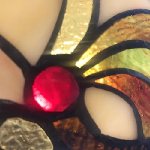 Stolná lampa Tiffany vitráž s retiazkami CASIOPEA Ø40*60