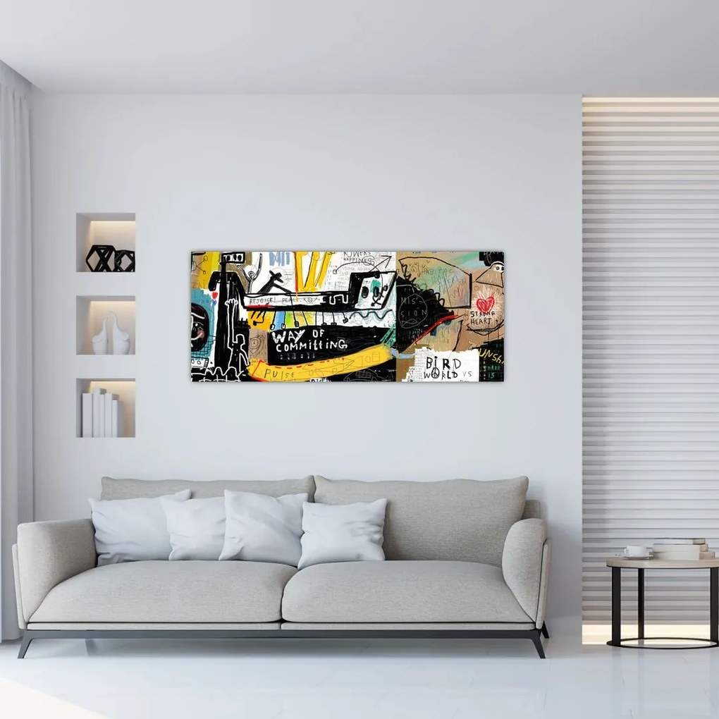 Obraz - Graffiti (120x50 cm)