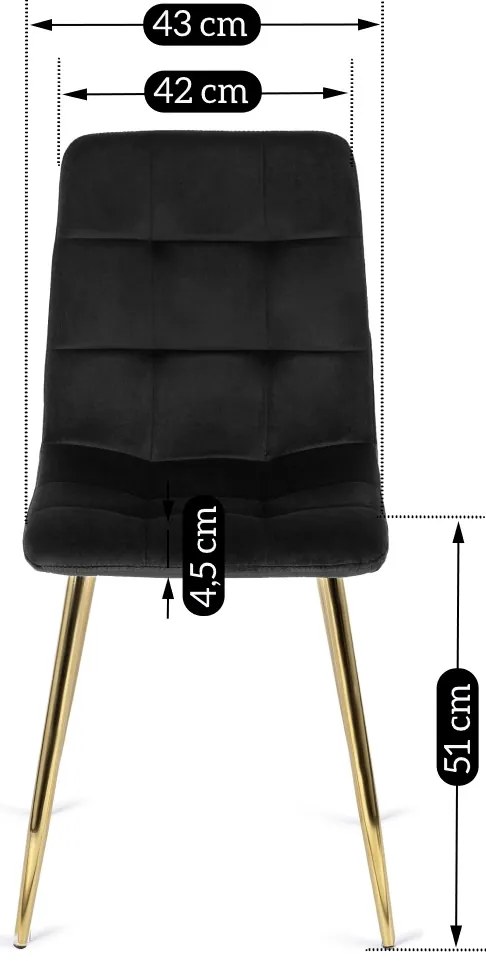 PROXIMA.store - Čalúnená jedálenska stolička YORK FARBA: modrá