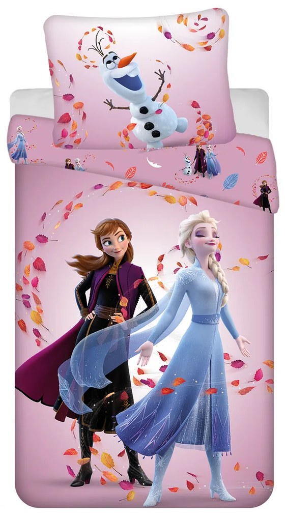 Jerry Fabrics Bavlnené obliečky Frozen "Magical time", 140 x 200 cm, 50 x 70 cm