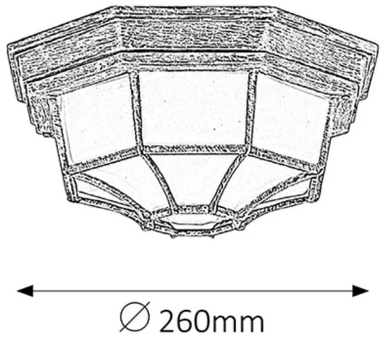 Rabalux 8376 - Vonkajšie stropné svietidlo MILANO 1xE27/100W/230V