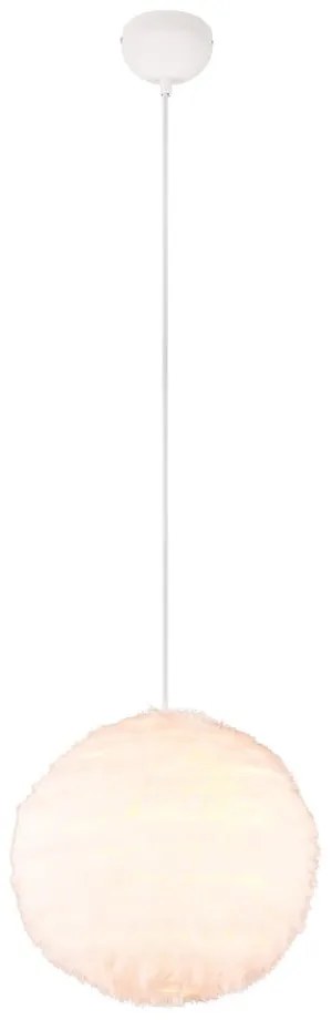 Krémové závesné svietidlo ø 35 cm Furry – Reality