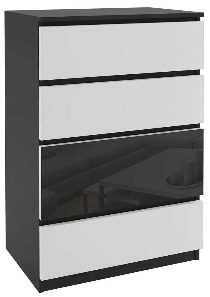 Komoda 63 Belini čierny / biely SI KOM1/1/B/W/B/0