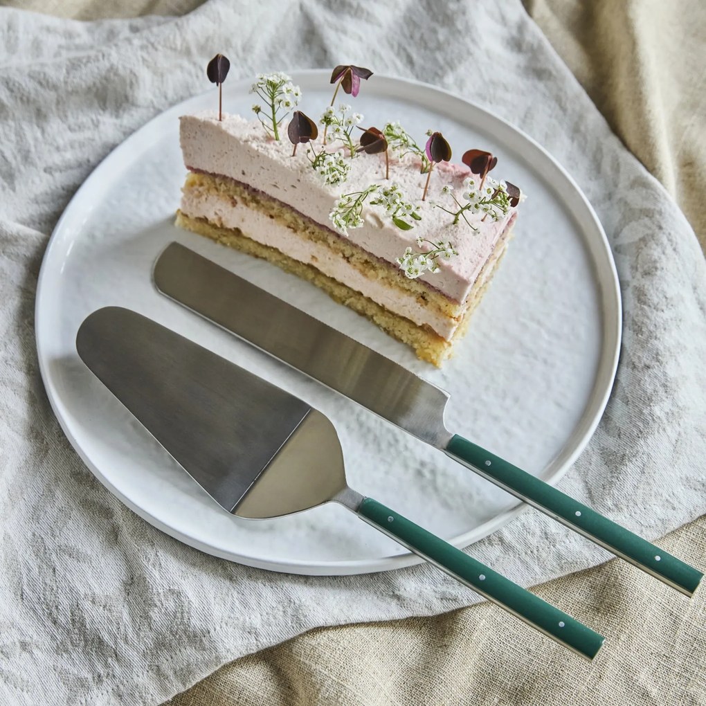 House Doctor Servírovacia sada na tortu Lata Dark Green