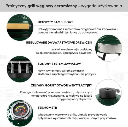 MI Keramický drevený gril 16T''