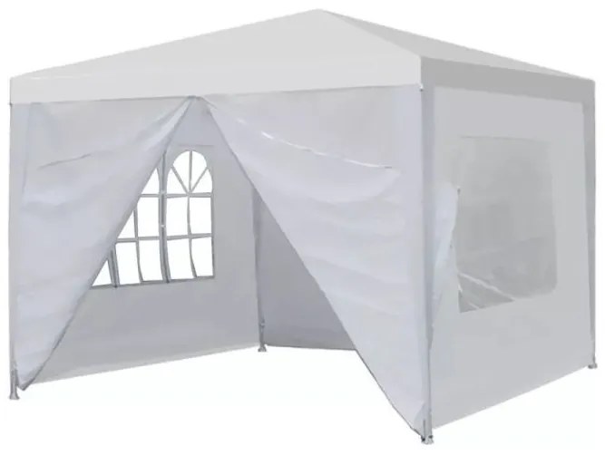 Záhradný pavilónový stan 3x3x2,5 m - biely - 4 steny