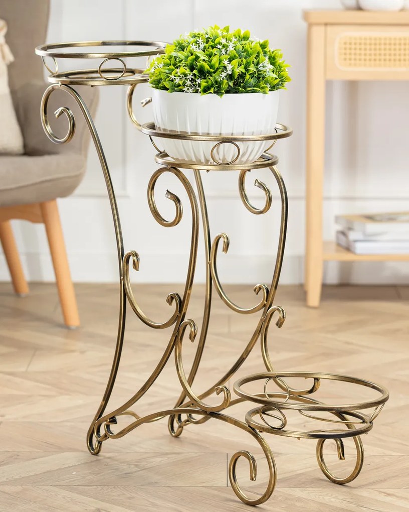 STOJAN NA KVETINÁČ FIORINA 79X79 CM ZLATÁ