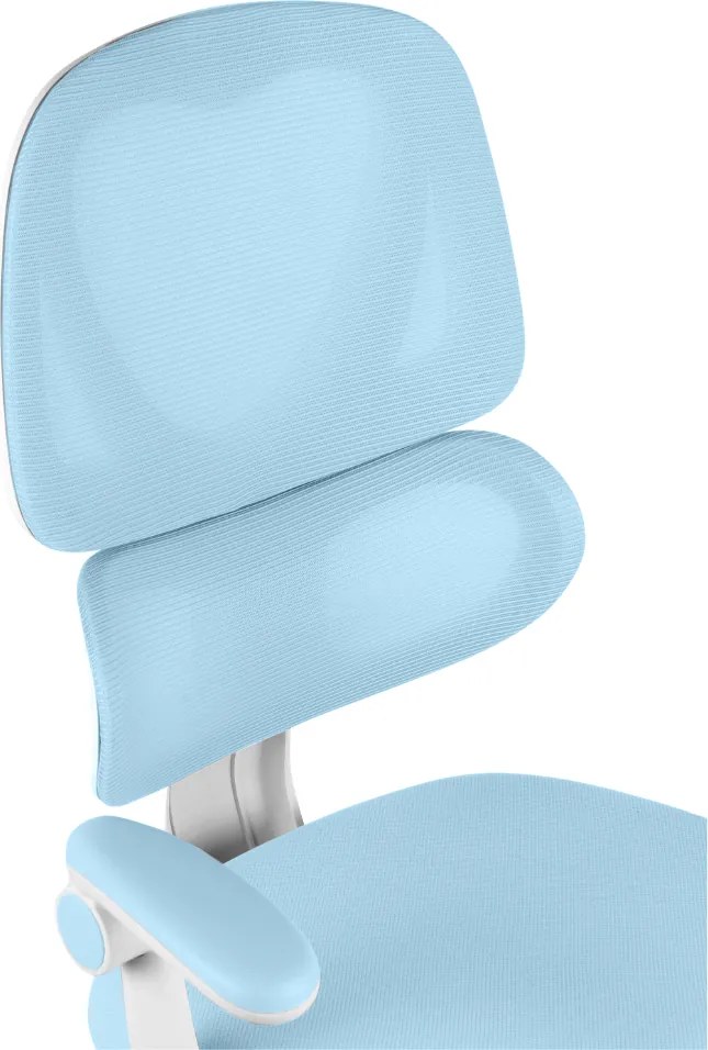 Detská otočná stolička Neoseat JUNI 023 — látka, prateľný poťah, modrá