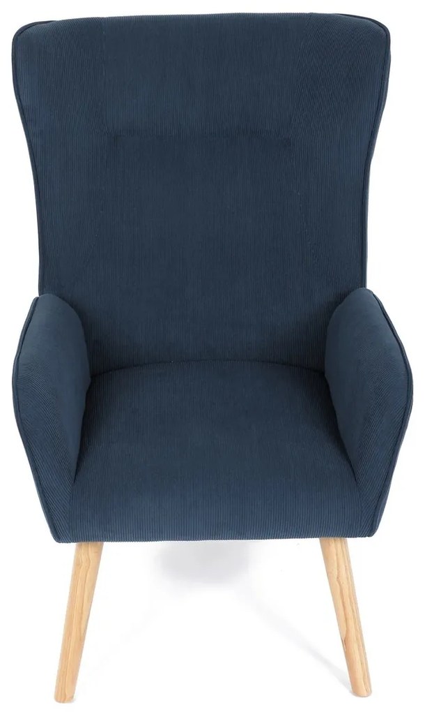 Kreslo ušiak BLUE2, modrá