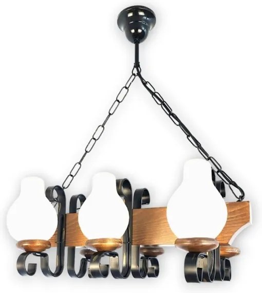 Brilagi - Luster na reťazi QUEEN 6xE14/40W/230V buk/orech