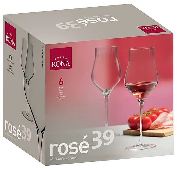 Rona poháre na ružové víno Universal 390 ml 6 ks