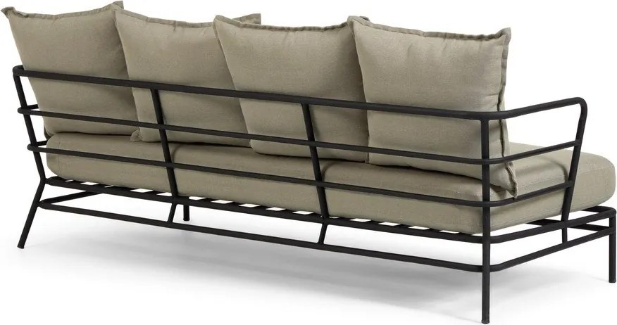 Béžová záhradná pohovka s kovovou konštrukciou Kave Home Mareluz