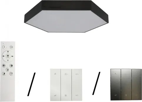LED stropné svietidlo LED/135W/230V 3000/4000/6500K priemer 80 cm čierne