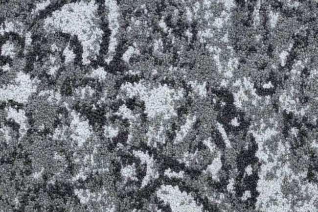 Kúpeľňový koberček FROTTE rozeta, protišmykový, mäkký - sivý