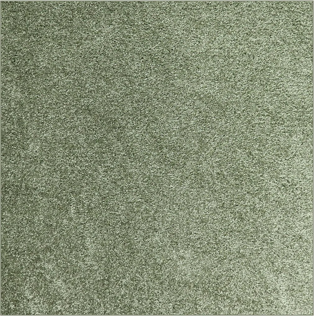 Kusový koberec Velur Ultra olivový štvorec, 400x400, zelená, obývacia izba, AladinWorld Expres