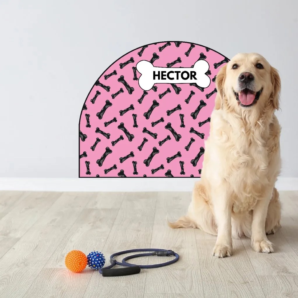 PIPPER. Ochranná textilná nálepka na stenu - Oblúk - Kostičky Veľkosť: 83x60cm, Motív: s menom