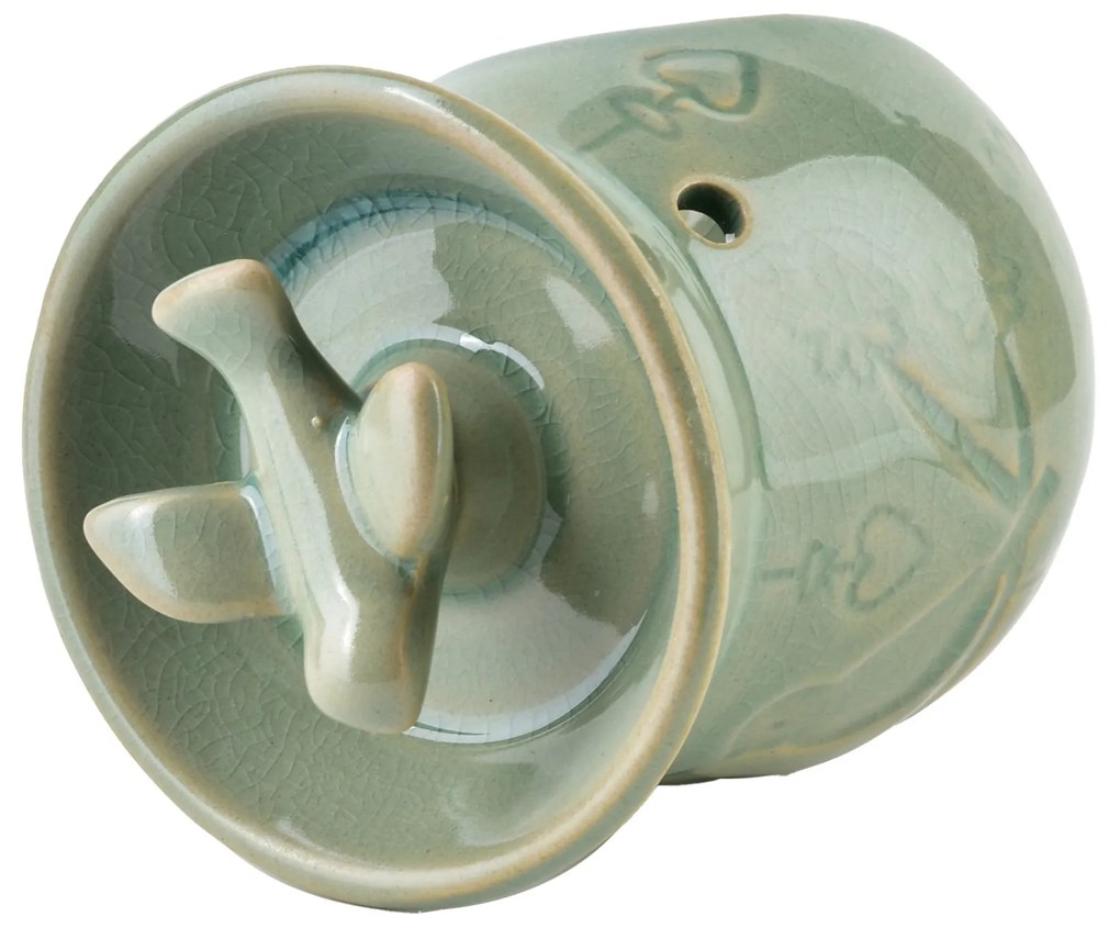 Keramická aroma lampa LOSKI 9 cm zelená