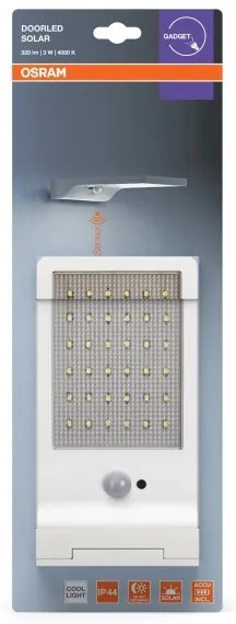 Osram - LED solárne nástenné svietidlo so senzorom DOORLED LED/3W/3,3V IP44