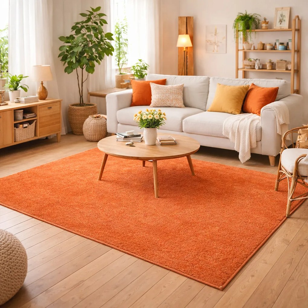 Kusový koberec Eton terra, 50x200, oranžová, obývacia izba, AladinWorld Expres
