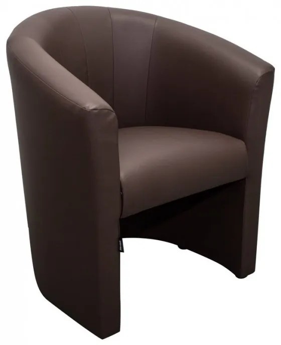 Mušla kreslo Koženkové HNEDÉ
