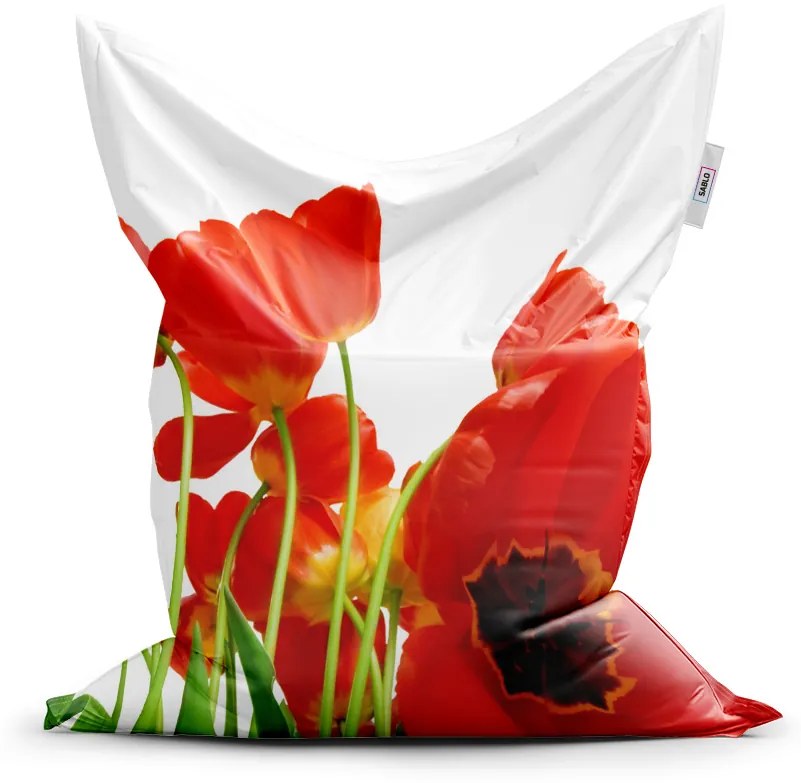 Sablio Sedací vak Tulipány - 150x100 cm
