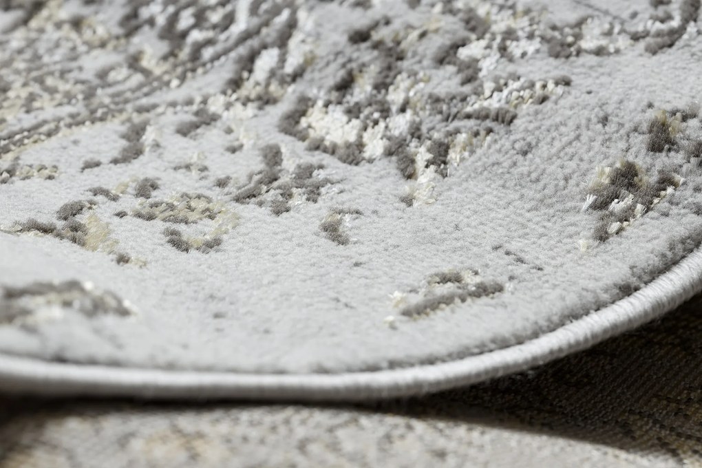 Koberec LIRA E1468 Rozeta, glamour, sivo - zlatý