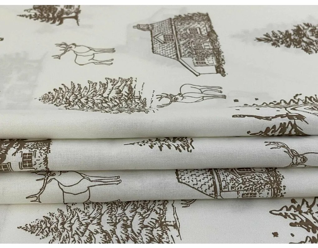 Vianočné bavlnené obliečky Zimná krajina, 140 x 200 cm, 70 x 90 cm