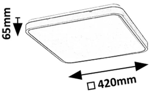 Rabalux 71433 - LED Kúpeľňové stropné svietidlo ALENZO LED/36W/230V IP44 čierna
