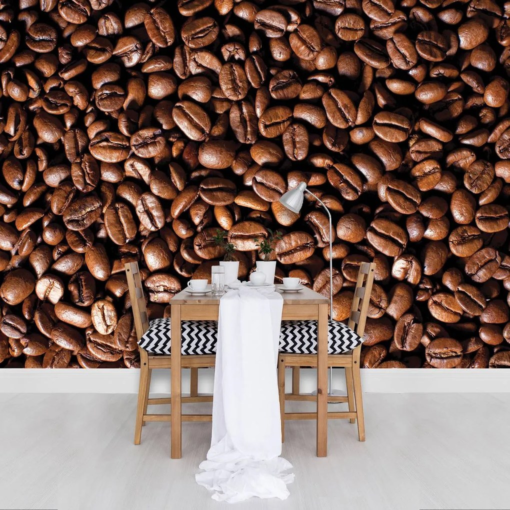 Fototapeta - Kávové zrná (254x184 cm)