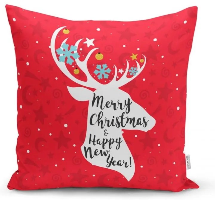 Súprava 4 vianočných obliečok na vankúš a behúň na stôl Minimalist Cushion Covers Joy