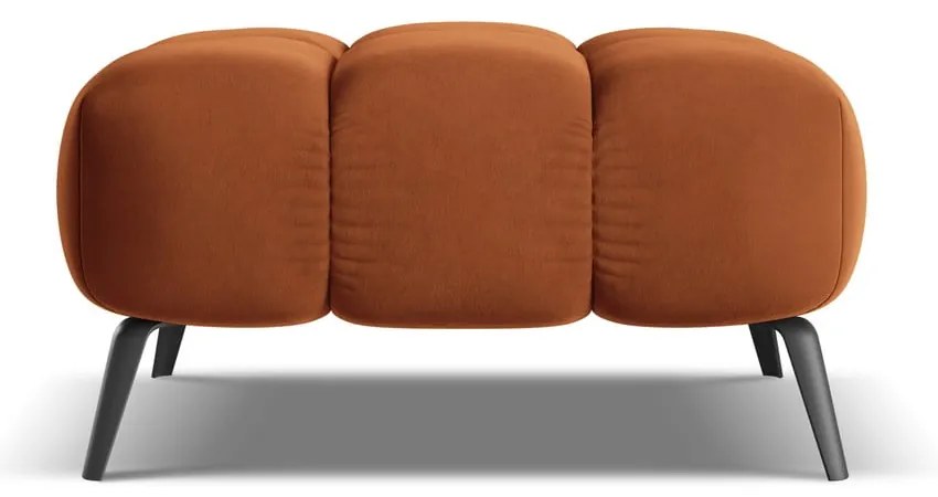 Oranžová zamatová podnožka Nalu – Makamii