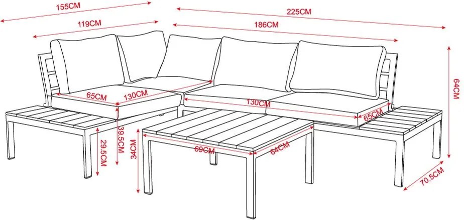 Záhradná sedacia súprava LIVORNO