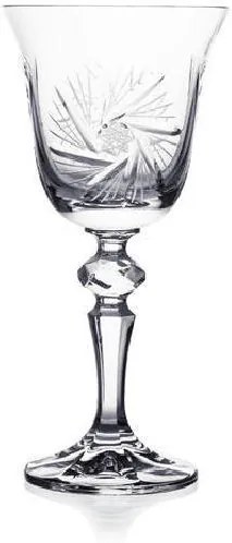Bohemia Crystal Brúsené poháre na víno Laura 1S116/26008/170ml (set po