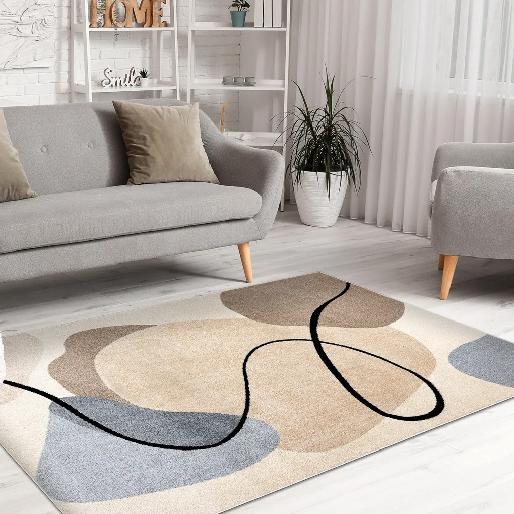 Dywany Łuszczów, Kusový koberec Fusion 9213 cream/beige, 180x270, béžová, kancelária