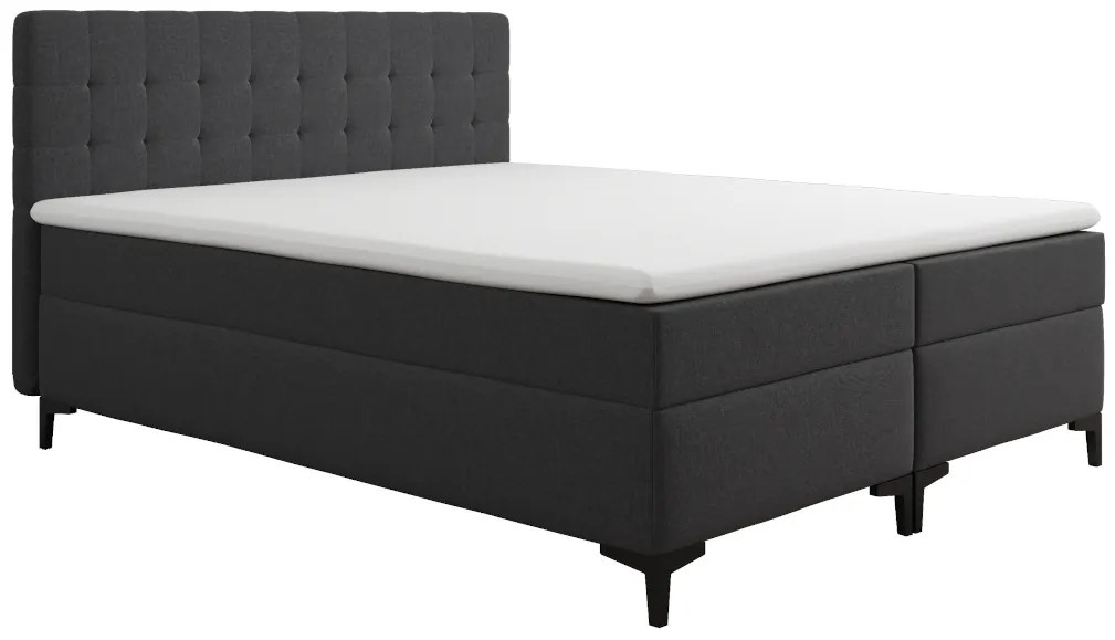 Čalúnená posteľ boxspring DENVER + topper, 180x200, soft 11