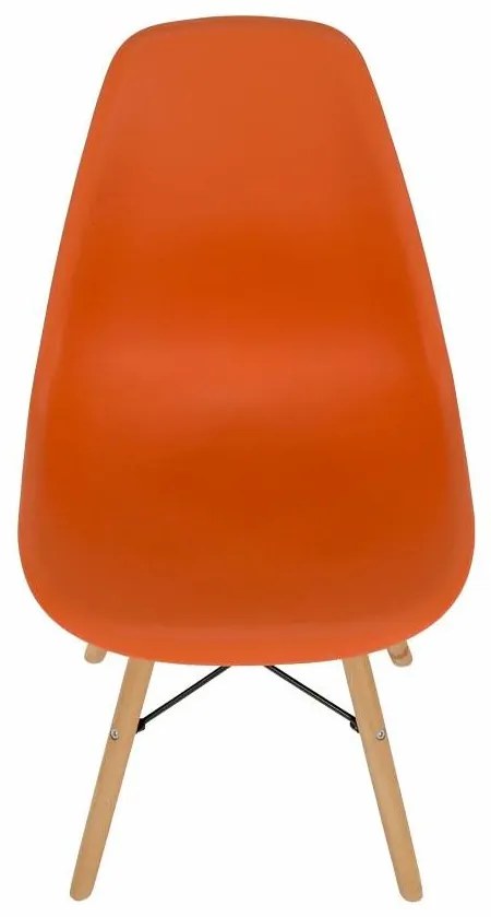Stolička, oranžová/buk, CINKLA 3 NEW