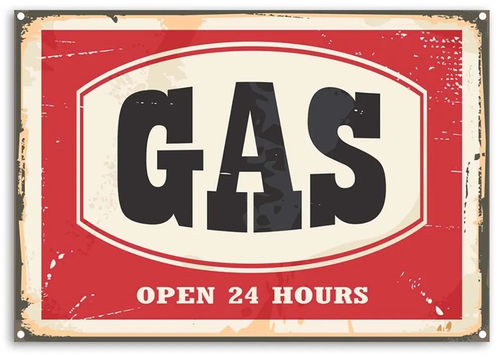 Gario Obraz na plátne Ceduľa retro plynová Rozmery: 60 x 40 cm