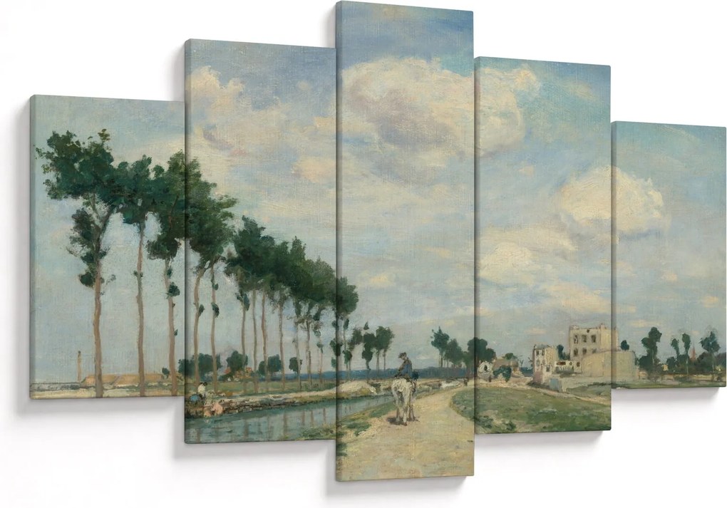 Obraz - Johan Barthold Jongkind, The Towpath, reprodukcia (150x105 cm)
