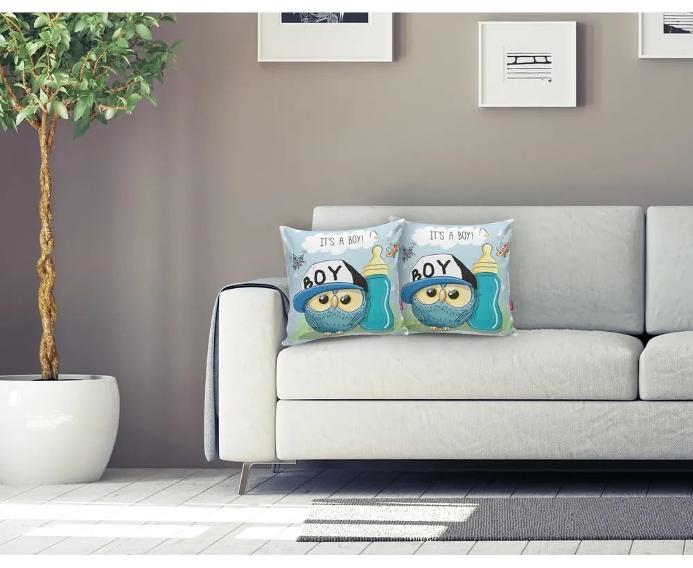 Detská obliečka na vankúš 43x43 cm Boy Owl – Mila Home