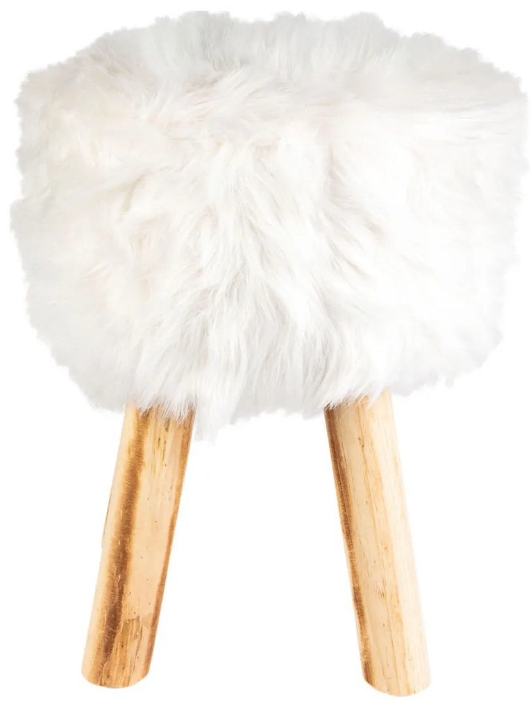 Livarno home Stolička s kožušinou (kožušinová stolička okrúhla) (100339811)