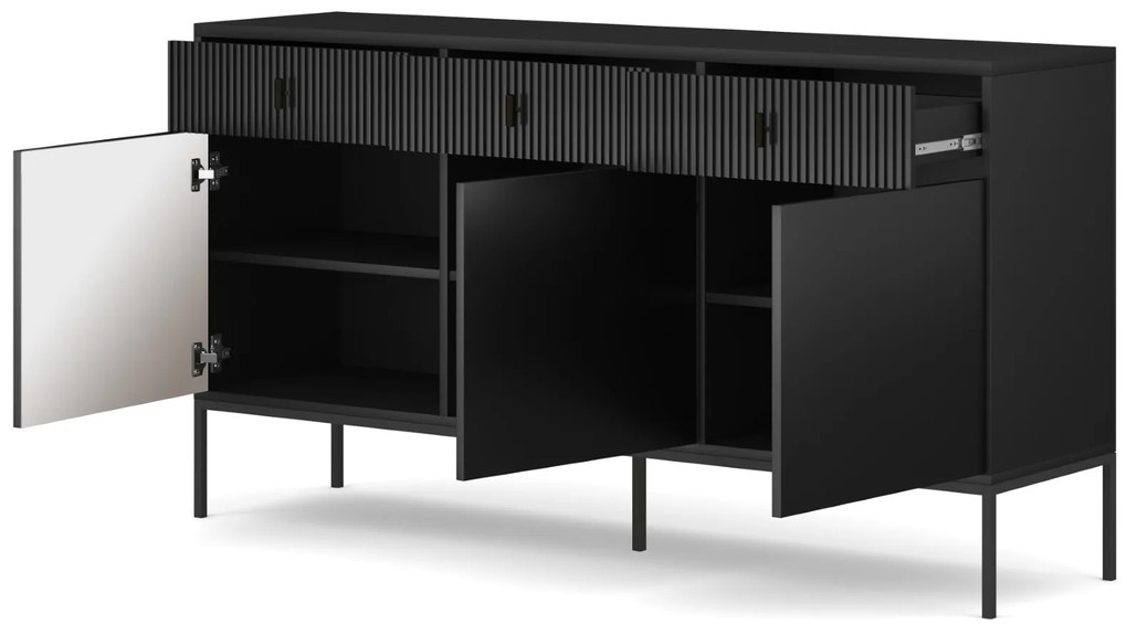 Komoda Maggiore 154,5 cm čierna