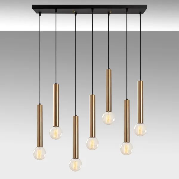 Luster TEMPO na lane 7xE27/40W/230V, zlatý