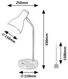 Rabalux FERB stolná lampa 74002