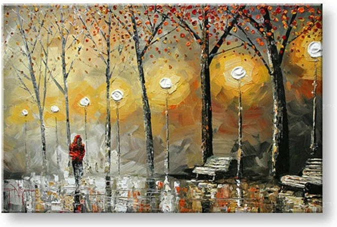 Maľovaný obraz na stenu KRAJINA BI0013E1