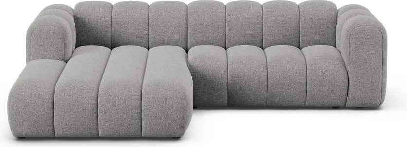 Sivá ženilková rohová pohovka (ľavý roh/s leňoškou) Lupine – Micadoni