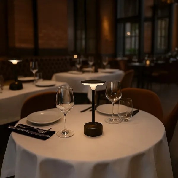 LED nabíjateľná dotyková stolná lampa TAVOLO LED/2,5W/5V 2400 mAh 3000-6000K čierna