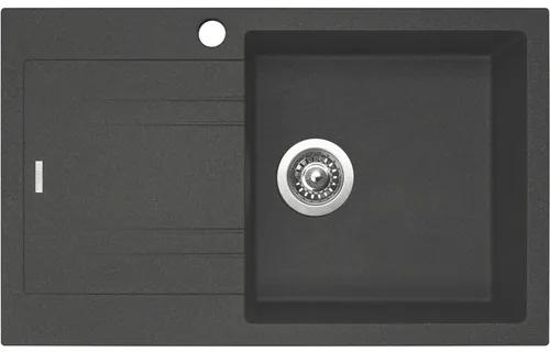 Granitový drez Sinks Linea 780 N Granblack pravý 46x76 cm SIGLI780480N30P